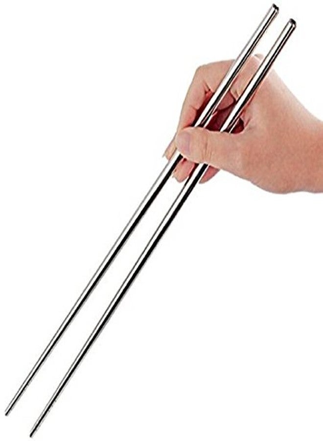 Iktu Stainless Steel Chopsticks Food Grade Healthy Reusable Chopstick Set (5 Pair) (Plain) - Image 2